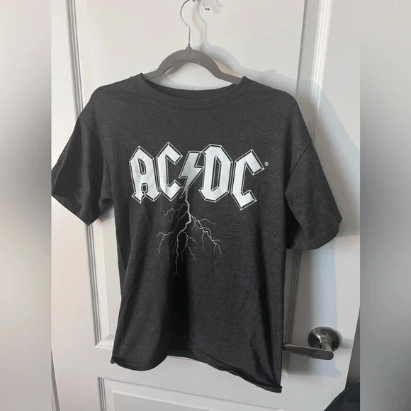 Official Merch | AC/DC Grey Crew Neck Band Tee |  Size M - Picture 2 of 4